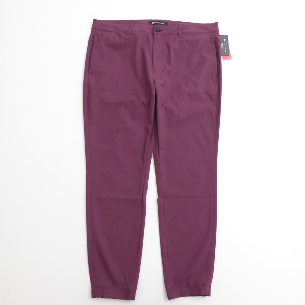 Travis Mathew Mens Sport Mode Jogger Pants Mauve Wine Purple Polyester Size 38